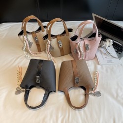 Wholesale Korean version niche hand-held bucket bags, women's bags, 2025 summer new high-end quality single-shoulder bags, commuting crossbody bags
