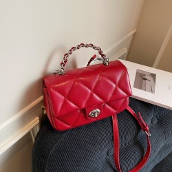 Wholesale niche light luxury checkered hand-held small square bags for women, 2025 summer new stylish single-shoulder bags for commuting crossbody bags