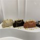 Wholesale fashionable straw woven hollowed-out hand-held small handbags for women, 2025 summer new light luxury single-shoulder bags, chain crossbody bags Wholesale fashionable straw woven hollowed-out hand-held small handbags for women, 2025 summer new light luxury single-shoulder bags, chain crossbody bags
