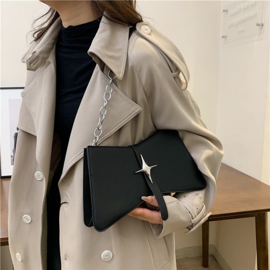 Cross-border fashion women's bags2023 Winter Trend New chain underarm single-shoulder bags with a sense of luxury small square bags
