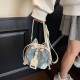 Wholesale Korean version fashionable diamond-encrusted hand-held bucket bags, women's bags, 2025 summer new color-blocking single-shoulder bags, commuter crossbody bags Wholesale Korean version fashionable diamond-encrusted hand-held bucket bags, women's bags, 2025 summer new color-blocking single-shoulder bags, commuter crossbody bags