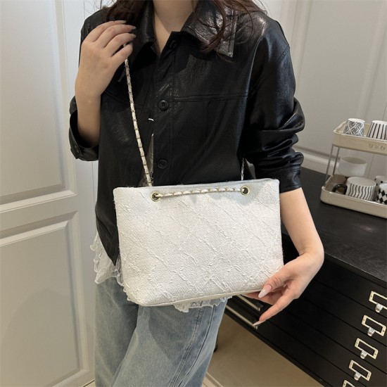 Wholesale high-end checkered tote bags, women's bags, 2025 summer new large-capacity single-shoulder bags, chain crossbody bags Wholesale high-end checkered tote bags, women's bags, 2025 summer new large-capacity single-shoulder bags, chain crossbody bags