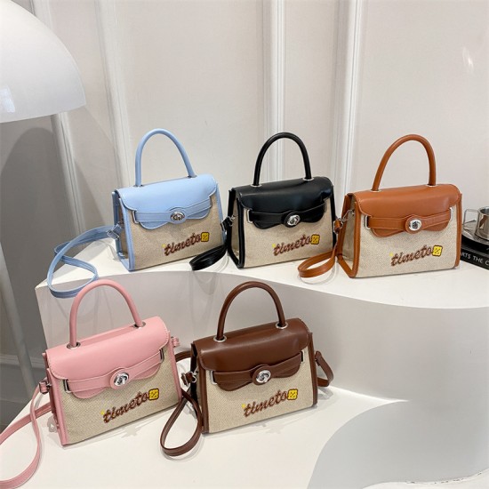 Wholesale cross-border trendy small square handbags for women, 2025 summer new color-blocking single-shoulder bags, versatile crossbody bags for commuting Wholesale cross-border trendy small square handbags for women, 2025 summer new color-blocking single-shoulder bags, versatile crossbody bags for commuting