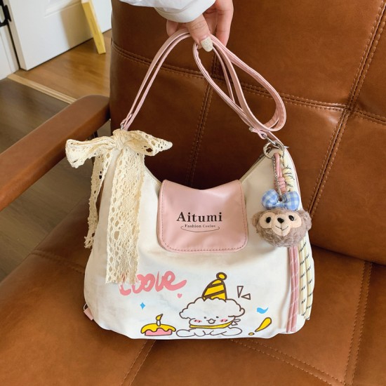 This year's popular Tote bags, women's bags, 2025 summer new school-style single-shoulder bags, and fashionable commuting backpacks