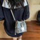 Wholesale Korean version fashionable diamond-encrusted hand-held bucket bags, women's bags, 2025 summer new color-blocking single-shoulder bags, commuter crossbody bags Wholesale Korean version fashionable diamond-encrusted hand-held bucket bags, women's bags, 2025 summer new color-blocking single-shoulder bags, commuter crossbody bags