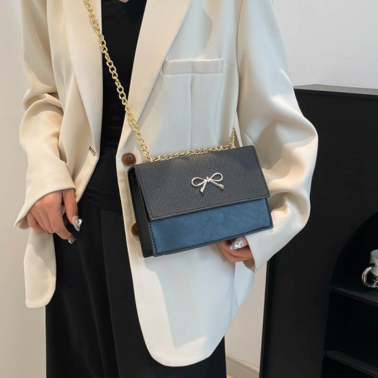 Wholesale fashionable and light luxury small square women's bags, 2025 spring new style bow lock single-shoulder bags, trendy chain crossbody bags Wholesale fashionable and light luxury small square women's bags, 2025 spring new style bow lock single-shoulder bags, trendy chain crossbody bags
