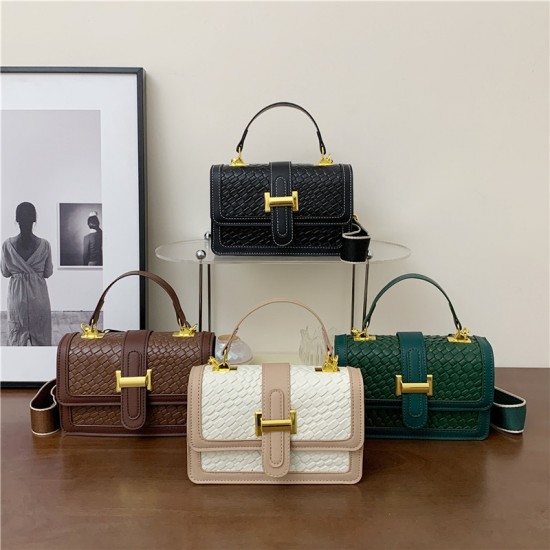 Cross-border fashion trend, light luxury texture, diamond-shaped patchwork hand-held small square bag, new casual single-shoulder crossbody bag for women Cross-border fashion trend, light luxury texture, diamond-shaped patchwork hand-held small square bag, new casual single-shoulder crossbody bag for women