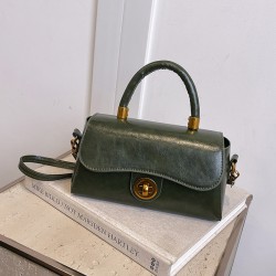 A light luxury texture retro hand-held small square bag for women, a new winter 2024 fashion lock single-shoulder bag with a high-end feel, and a crossbody bag
