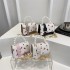 Wholesale fresh and light pearl hand-held small square bags for women, 2025 summer new cherry printed single-shoulder bags and trendy crossbody bags