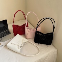 Wholesale high-end quality hand-held small handbags, women's bags, 2025 summer new styles, light luxury bow single-shoulder bags, trendy underarm bags