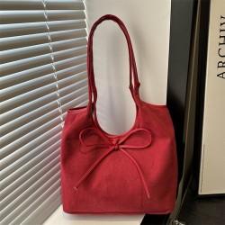 A high-end retro bow bow underarm single-shoulder bag for women, a new large-capacity casual hand-held tote bag for Winter 2024