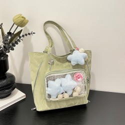 2025 new trendy and personalized cartoon pain bag, daily commuting nylon large-capacity artistic single-shoulder crossbody tote bag