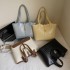 Wholesale Korean version light luxury hand-held tote bags for women, 2025 summer new stone pattern patchwork single-shoulder bags, trendy underarm bags