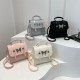 Korean-style light luxury small square bag for women, 2024 summer new butterfly lock button single-shoulder bag, multi-functional backpack, crossbody bag