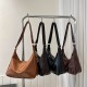 A simple and versatile oil leather soft single-shoulder crossbody bag for women, a new winter 2023 commuter large-capacity tote bag A simple and versatile oil leather soft single-shoulder crossbody bag for women, a new winter 2023 commuter large-capacity tote bag