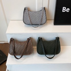 Wholesale of niche checkered hand-held small handbags and women's bags for the summer of 2025, light luxury and versatile single-shoulder bags, commuter underarm bags