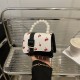 Wholesale fresh and light pearl hand-held small square bags for women, 2025 summer new cherry printed single-shoulder bags and trendy crossbody bags Wholesale fresh and light pearl hand-held small square bags for women, 2025 summer new cherry printed single-shoulder bags and trendy crossbody bags