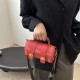High-end retro fashion women's handbag, 2024 summer new style light luxury lock button single-shoulder bag, crossbody baguette bag