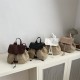 The new 2024 autumn fashion woven small backpack and casual travel bag featuring a niche design with contrasting colors for women