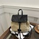 The new 2024 autumn fashion woven small backpack and casual travel bag featuring a niche design with contrasting colors for women