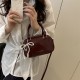 Wholesale fashionable and simple hand-held small square bags for women, 2025 summer new pearl bow single-shoulder bags and trendy crossbody bags