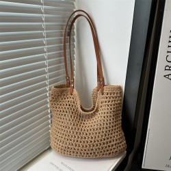 Wholesale Korean-style exquisite woven hand-held tote bags for women, 2025 spring new casual single-shoulder bags, versatile underarm bags