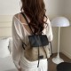 The new 2024 autumn fashion woven small backpack and casual travel bag featuring a niche design with contrasting colors for women