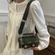High-end retro fashion women's handbag, 2024 summer new style light luxury lock button single-shoulder bag, crossbody baguette bag