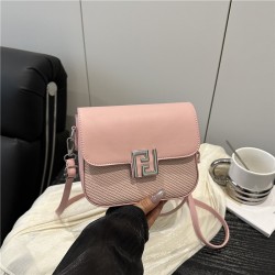 Wholesale fashionable lock button small square women's bags, 2025 summer new style chic light luxury single-shoulder bags, versatile crossbody bags for commuting