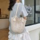 Wholesale fashionable hollowed-out tote bags for women, 2025 summer new large-capacity single-shoulder bags, and trendy underarm bags Wholesale fashionable hollowed-out tote bags for women, 2025 summer new large-capacity single-shoulder bags, and trendy underarm bags