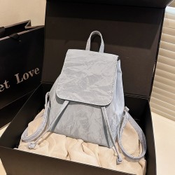 The 2025 summer new student casual small backpack is a versatile crossbody bag, featuring a trendy and simple solid-color backpack