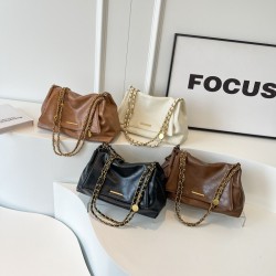 Fashionable, simple and large-capacity women's bags, new chain underarm bags for autumn and winter 2023, stylish and versatile single-shoulder crossbody bags