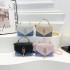 Wholesale sweet and stylish Su-style hand-held small square women's bags, 2025 summer new color-blocking transparent single-shoulder bags, trendy crossbody bags