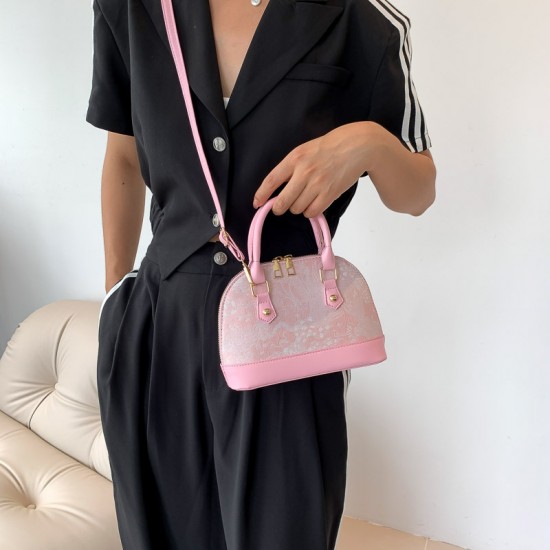 Trendy and fashionable patterned single-shoulder crossbody bags for women, 2023 Summer new simple hand-held shell bags