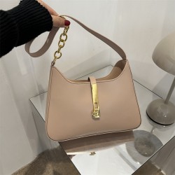 ins French niche quality handbag for women 2023 Winter New solid color PU underarm bag, versatile crossbody bag for commuting