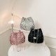 Cross-border popular women's bags 2023 new summer sequined chain bucket bags, niche quality single-shoulder crossbody bags