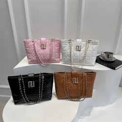 Wholesale Japanese minimalist style hand-held tote bags for women, 2025 summer new large-capacity single-shoulder bags, checkered crossbody bags