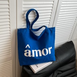 Wholesale fashionable lettered tote bags for women in summer 2025, large-capacity single-shoulder bags, trendy and versatile underarm bags