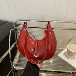 Wholesale Korean-style hand-held crescent-shaped women's bags, 2025 summer new styles, simple and versatile single-shoulder bags, trendy and trendy crossbody bags