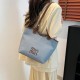Wholesale Korean version color-matching letter hand-held tote bags for women, 2025 summer new large-capacity single-shoulder bags, trendy underarm bags
