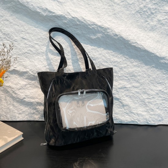 2025 new trendy and personalized cartoon pain bag, daily commuting nylon large-capacity artistic single-shoulder crossbody tote bag 2025 new trendy and personalized cartoon pain bag, daily commuting nylon large-capacity artistic single-shoulder crossbody tote bag