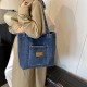 Retro and stylish denim bags, women's bags, 2024 autumn and winter new styles, large-capacity tote bags, student trend single-shoulder bags for going out Retro and stylish denim bags, women's bags, 2024 autumn and winter new styles, large-capacity tote bags, student trend single-shoulder bags for going out