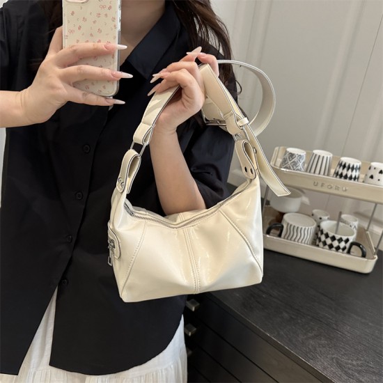 Wholesale Korean-style simple hand-held pillow bags, women's bags, 2025 summer new high-end quality single-shoulder bags, and commuting crossbody bags