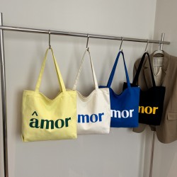 Wholesale fashionable lettered tote bags for women in summer 2025, large-capacity single-shoulder bags, trendy and versatile underarm bags