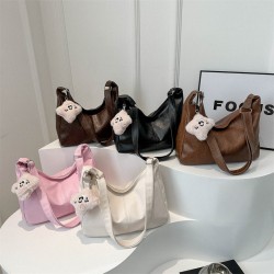 Fashionable, simple and large-capacity tote bag 20224 Spring versatile retro single-shoulder bag for commuting and casual use, dumpling bag