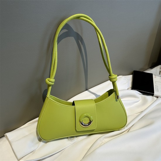 French niche texture underarm bag 2023 Summer new solid color PU single-shoulder bag, versatile commuting crossbody handbag