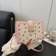 Wholesale fresh and small cherry square women's bags, 2025 summer new fashion color-blocking single-shoulder bags, trendy crossbody bags Wholesale fresh and small cherry square women's bags, 2025 summer new fashion color-blocking single-shoulder bags, trendy crossbody bags