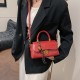 A light luxury texture retro hand-held small square bag for women, a new winter 2024 fashion lock single-shoulder bag with a high-end feel, and a crossbody bag A light luxury texture retro hand-held small square bag for women, a new winter 2024 fashion lock single-shoulder bag with a high-end feel, and a crossbody bag