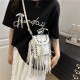 Wholesale niche fringed rivet small square women's bags, 2025 summer new personalized single-shoulder underarm bags, versatile crossbody bags Wholesale niche fringed rivet small square women's bags, 2025 summer new personalized single-shoulder underarm bags, versatile crossbody bags