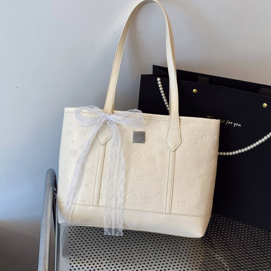 Korean-style sweet and sweet women's bag, 2025 summer new large-capacity tote bag, versatile commuting single-shoulder underarm bag Korean-style sweet and sweet women's bag, 2025 summer new large-capacity tote bag, versatile commuting single-shoulder underarm bag
